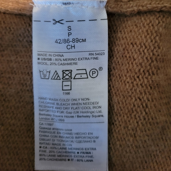 Banana Republic Italian Wool Cashmere Cardigan Small - Picture 5 of 5